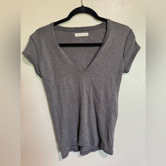 Free People We The Free Gray Fitted Short Sleeve T-Shirt size xs - Picture 1 of 7
